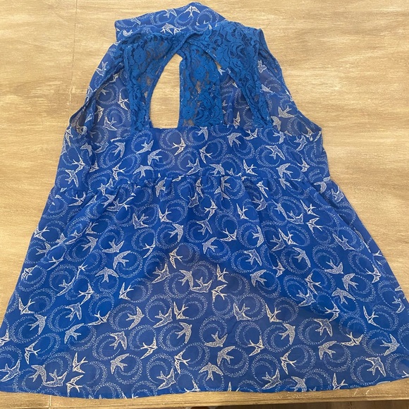 Blue sheer top - Picture 2 of 2